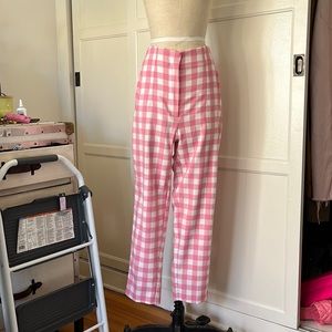 Pink Plaid Pants